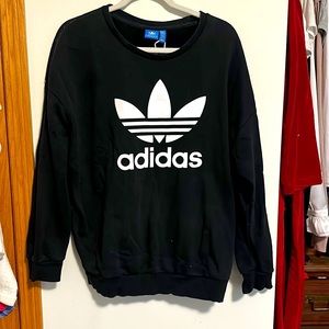 Adidas crew neck retro logo sweatshirt size large